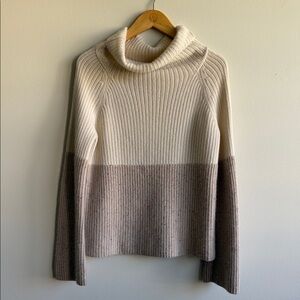 Ann Taylor 100% Cashmere Ribbed Turtleneck Sweater XS